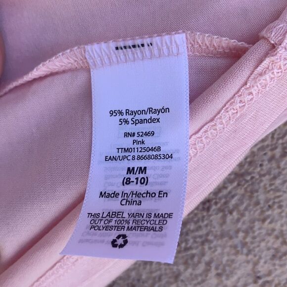 Time And Tru Maternity Baby Doll Pink Short Sleeve Boat Neck Top Medium 8-10 NEW - Picture 5 of 6